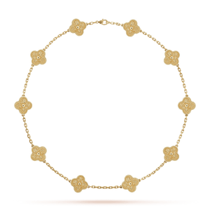 18K Vintage Alhambra 10 Motifs Necklace