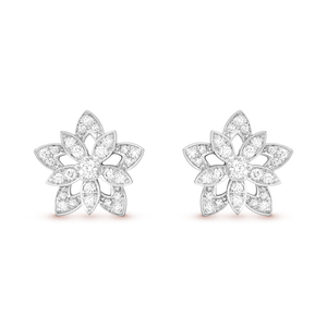 18k Lotus Openwork Earrings