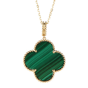 18K Magic Alhambra Malachite Necklace