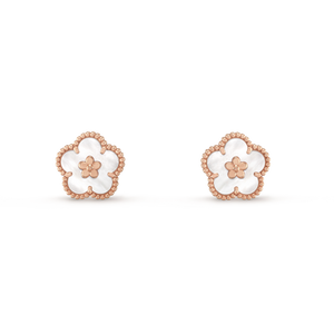 18k Lucky Spring Plum Blossom Earrings