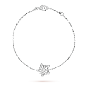 18K Lotus Openwork Pendant Bracelet