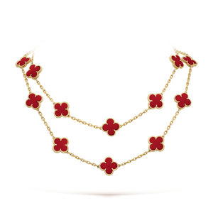 18K Vintage Alhambra 20 Motifs Long Necklace