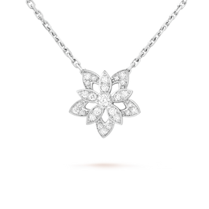 18K Lotus Openwork Pendant Necklace