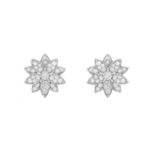 18k Lotus One Flowers Small Earrings