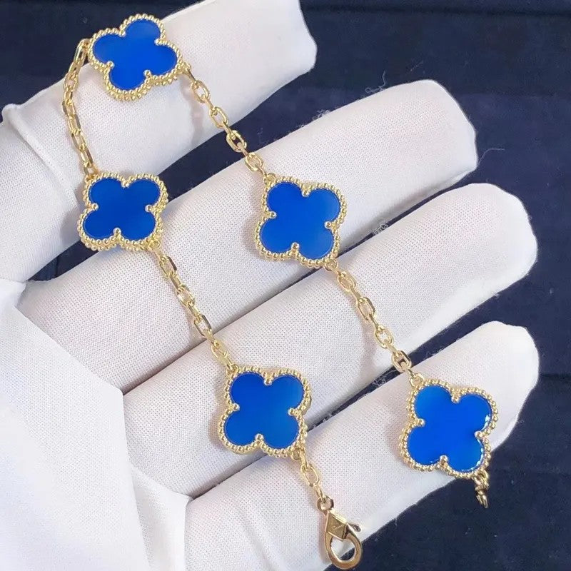 18K Vintage Alhambra Blue Bracelet