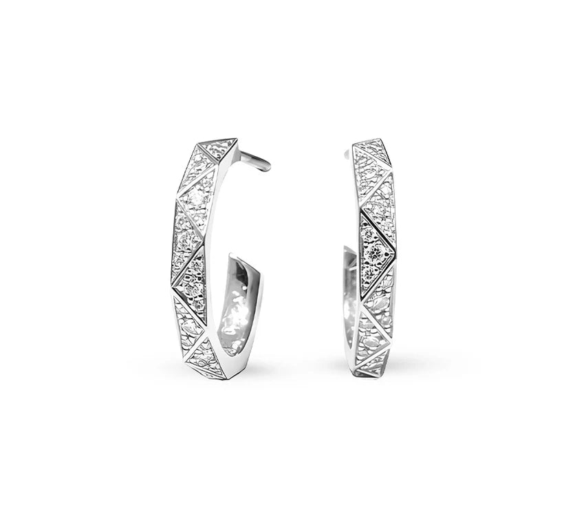 Laurence Signature Pavé Diamond Hoop Earrings