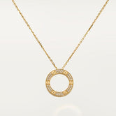 18K Love Diamond-Paved Necklace