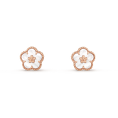 18k Lucky Spring Plum Blossom Earrings