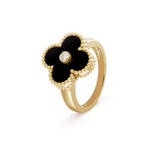 18K Vintage Alhambra Black Ring