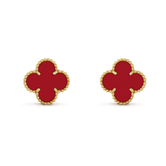 18k Vintage Alhambra Carnelian Earrings