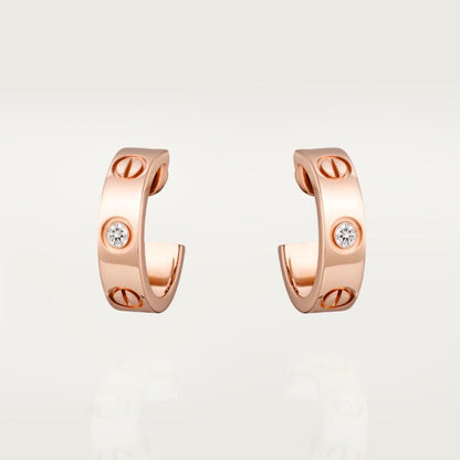 18K Love 2 Diamonds Earrings