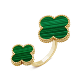 18K Magic Alhambra Malachite Ring