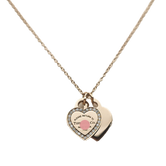 18K T Red Double Heart Diamond Necklaces