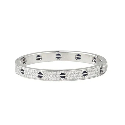 18K Diamond-paved Ceramic  Love Bracelet