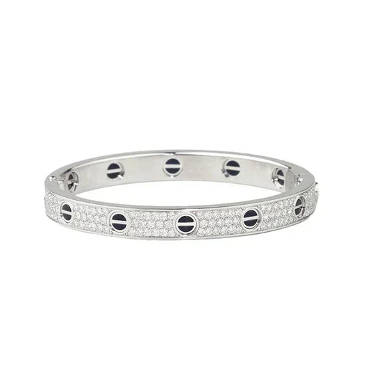 18K Diamond-paved Ceramic  Love Bracelet