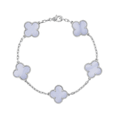 18K Vintage Alhambra Five Motifs Chalcedony Bracelet