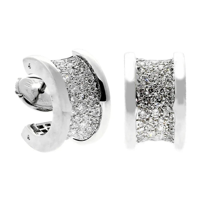 Wide Semicircle With Rhinestones Earrings