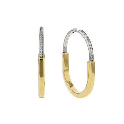 18K T Lock Diamond Earrings