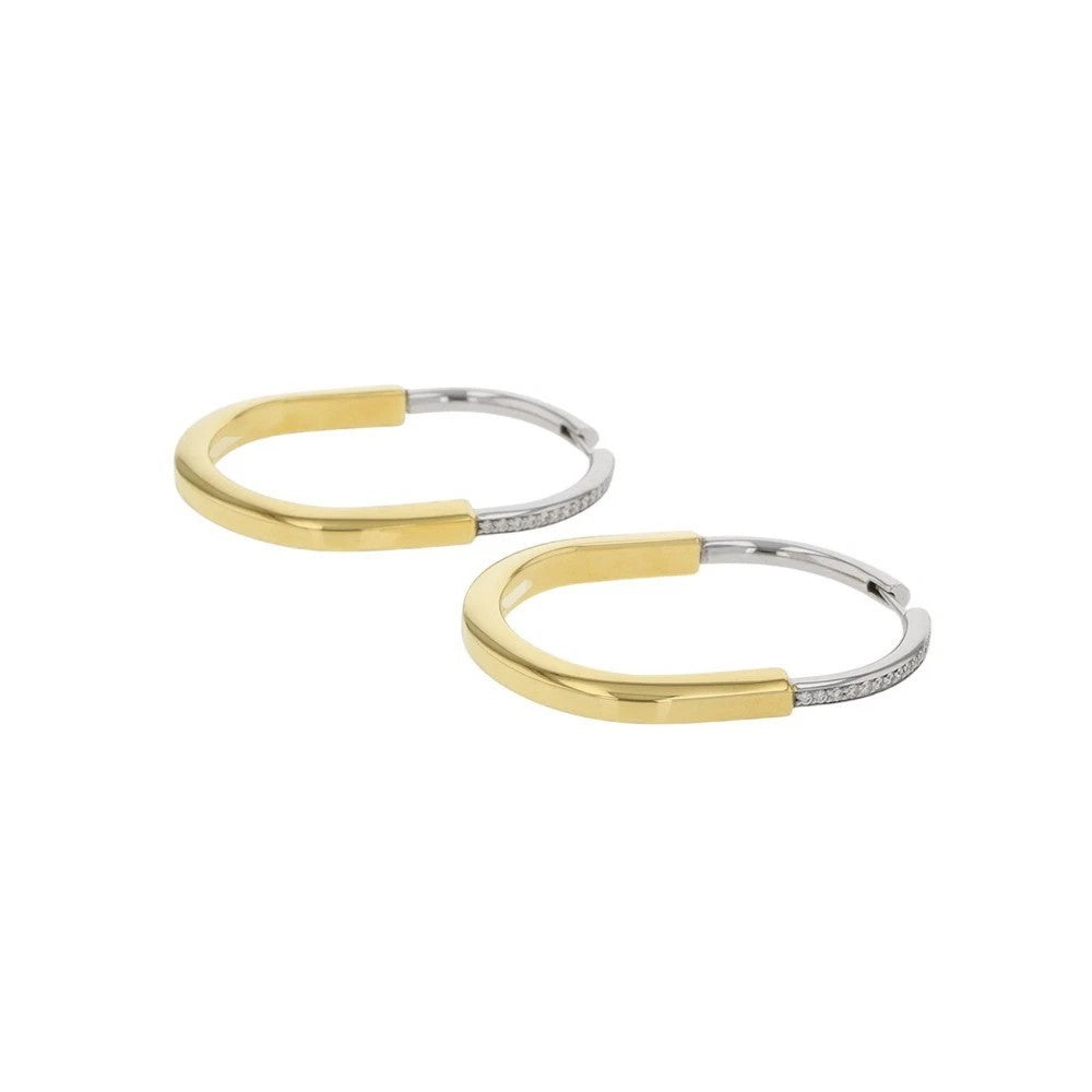 18K T Lock Diamond Earrings