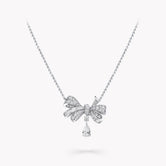Bow Classic Diamond Drop Pendant
