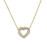 18K Trinity Heart Full Diamond Necklace