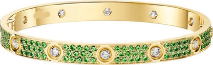 Diamond-paved Colorful Sapphire Love Bracelet