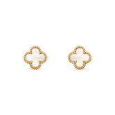 CLOVER MINI PINK GOLD MOP EARRINGS