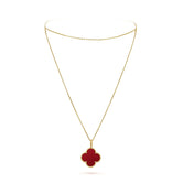 18K Magic Alhambra One Motifs Carnelian Necklace