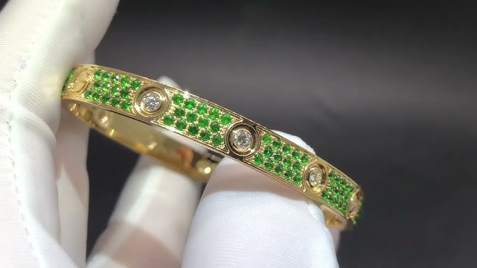 Diamond-paved Colorful Sapphire Love Bracelet