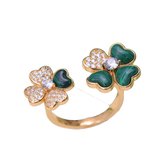18K Cosmos Between the Finger Diamond Ring