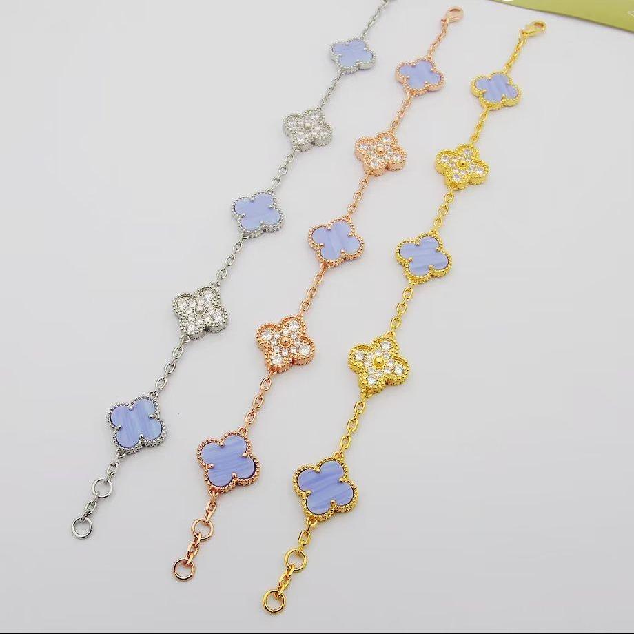 18K Vintage Alhambra Purple Diamonds Bracelet