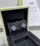 18K Vintage Alhambra Black Earrings