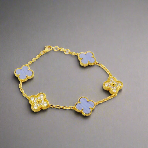 18K Vintage Alhambra Diamonds Bracelet