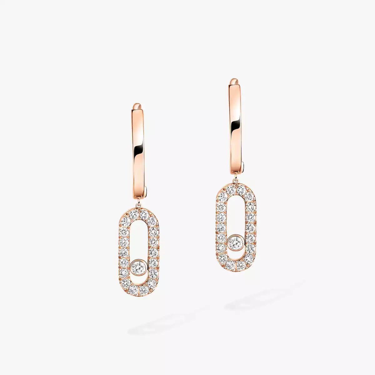 Move Uno Diamond Hoop Earrings